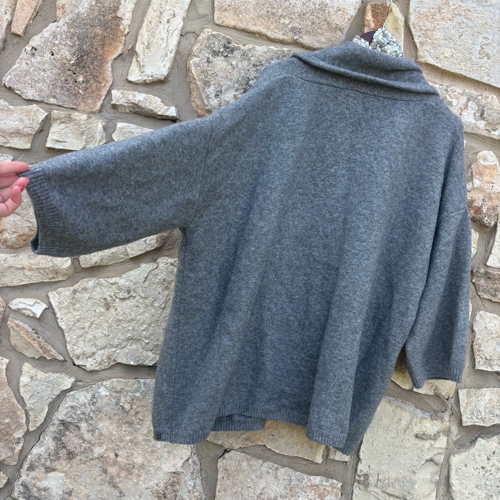 Beryll Cocoon Cardigan | Gray - +Beryll Worn By Good People - Picture 8 of 8